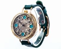 プレゼントにおススメな独特な文字盤の手作りの腕時計。kaleidoscope （黒針）